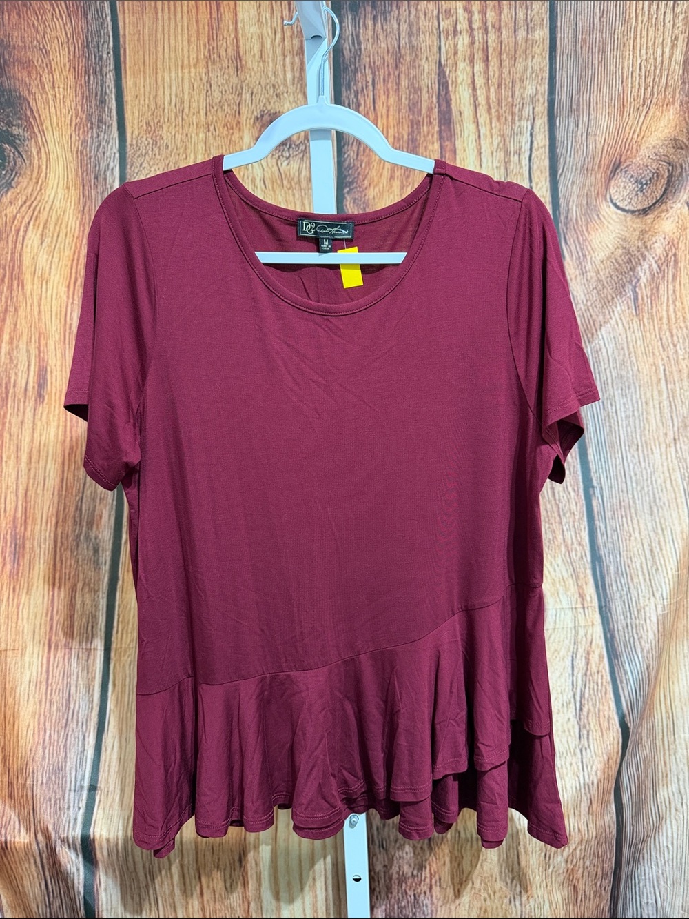 🚨(4/$10) Diane Gilman DG2 Ruffle Hemline Blouse Size M